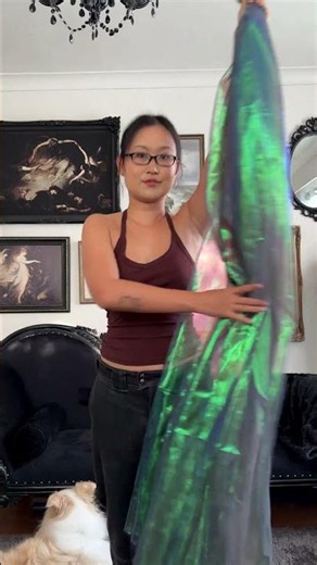 Turning Iridescent organza into a fairy dress 🧚🏻‍♀️
