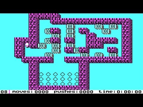 IBM PC - Sokoban Solution - Level 8
