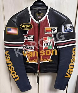 Vanson Cowhide Leather Motorcycle Jacket: Vintage Biker Racing Gear - Etsy