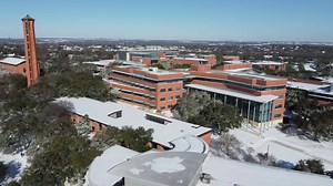 5.4K views · 271 reactions | Trinity University was gifted with a winter wonderland scene this morning as the sun rose over a cloudless blue sky after a long night of snowfall. The record-breaking low temperatures couldn't stop us from capturing this historic occasion! | Trinity University | Facebook