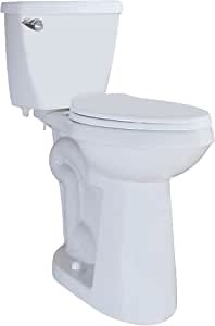 WinZo WZ5888C Extra Taller Two Piece Toilet Elongated Bowl with 21.25" Seat Height,1.28 GPF Front Flush for Seniors, White