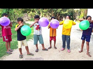 Blowing Balloons Challenge | Fun Outdoor Games