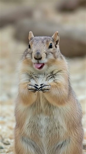 ふわふわプレーリードッグのはにかみスマイル 🐾✨