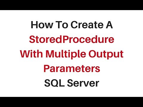 SQL Server 2012 tutorial Stored Procedure multiple output parameters