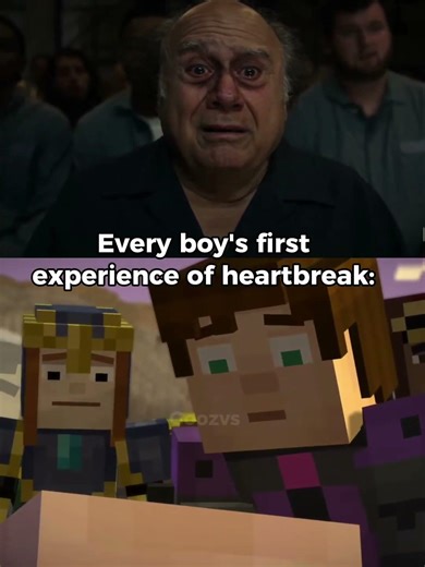 Every boy's first experience of heartbreak😔 #minecraft #edit