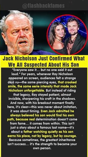 Jack Nicholson Just Confirmed What We All Suspected About His Son #shorts