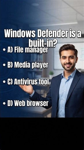 Windows Operating System MCQs # 43 | Windows Defender Antivirus Explained | System Security