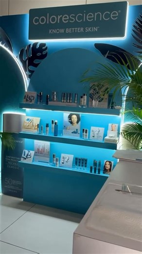 Gifts & Corporate Premiums | Branding | Rentals on Instagram: "From Concept → Completion: Our Colorescience Booth Build-Out ✨ Transforming a vision into a fully immersive brand experience is what we do and this Colorescience booth was no exception 💙🤍 Here’s how we brought it to life: 🔹 Conceptualized the full booth layout — flow, functionality, aesthetics. 🔹 Constructed custom 10x10 wood-clad walls supported by trussing for a clean, modern look. 🔹 Designed & built twin wooden arches to fram