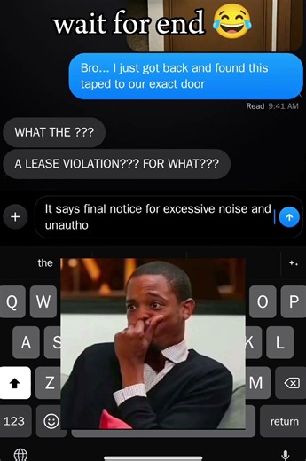 Bro was ready to fight the leasing office 😭 #roommateprank #funnytexts #textstories