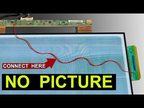 LED TV Panel Repair - No Picture No Graphics | Bypass connection method from Gate COF to T-CON board