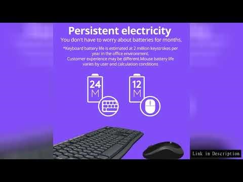 Logitech MK270 Wireless Keyboard and Mouse Suit Laptop Wireless Office Keyboard Full Size with 2.4G