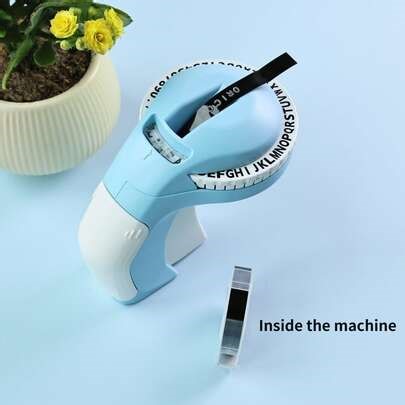 Label Maker Machine,A Handheld Label Printer - Vintage Manual Label Maker,Portable Embossed Label Maker With 3D Effect,Comes With 1 Rolls Of Embossed Tape, Punch Old Fashioned Label Maker Widely For Office Home Organization And DIY Crafting. | SHEIN