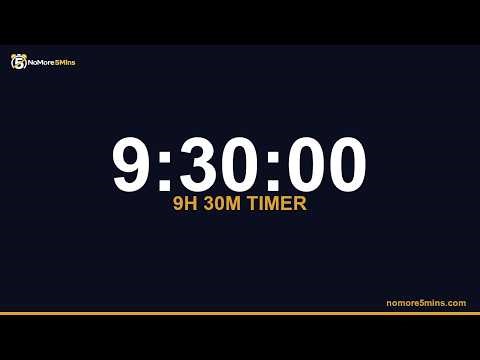 9 Hours 30 Minute Timer — 570 Minute Countdown Timer with Alarm