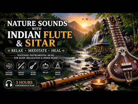 Nature Sounds with Indian Flute & Sitar 🌊 Calm Meditation Music for Sleep, Focus & Relaxation