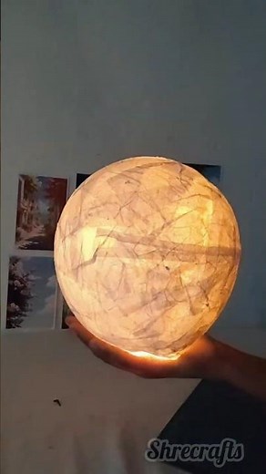 DIY moon lamp 🌕 #diy #art#creative Cute Room makeover Idea's💡#cute #shorts #trending