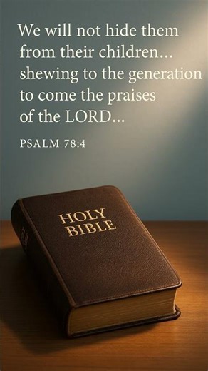 Teach the Next Generation | Psalm 78:4 (KJV) | Christian Parenting Inspiration