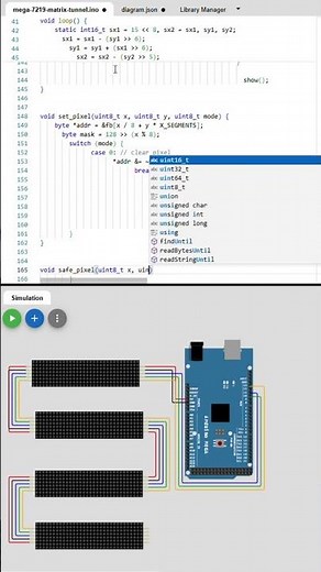 🤯 Arduino LED Matrix Magic! #arduino #diy