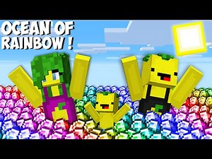 What HAPPENS if MY WHOLE FAMILY DROWNS IN AN OCEAN OF RAINBOWS TREASURE in Minecraft ?