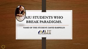 5.7K views · 169 reactions | At AIU we celebrate the success of all of our graduates! Today we bring you the AMAZING success story of one of our multifaceted alumni from our series AIU Students Breaking Paradigms. His name is Dr. David Karpeles, we are very proud of his accomplishments! | Atlantic International University | Facebook