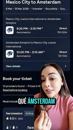 Vuelo CDMX–Ámsterdam por $14,265 MXN 🇳🇱 | 8–18 marzo 2026 | ¡Directo con Aeroméxico!