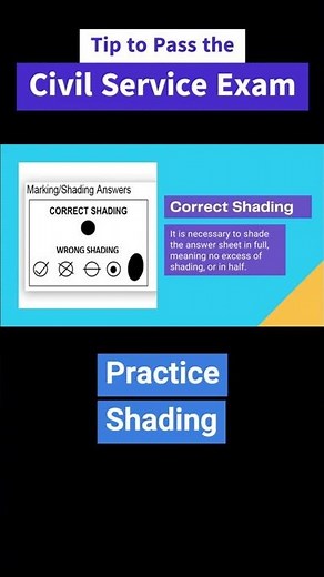 Tip to Pass the Civil Service Exam | Practice Shading