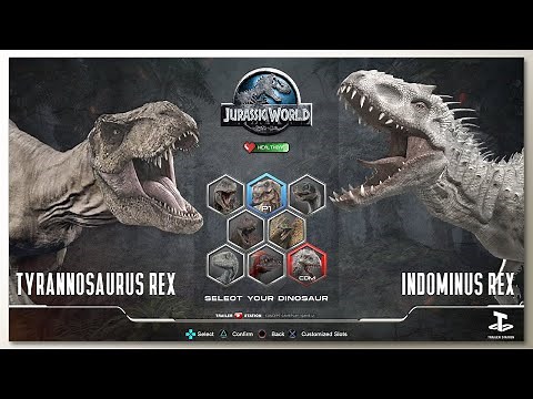 T-Rex vs Indominus Rex with Healthbars