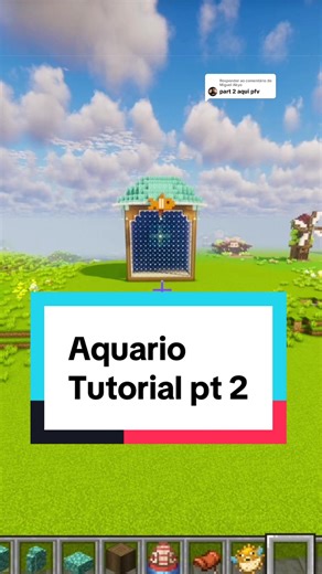 Respondendo a @Miguel Akyo Tutorial de como fazer um aquário e como domar nautilus 🩵 #minecraft #tutorial