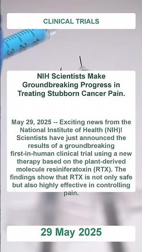 NIH Scientists' Breakthrough Treatment for Intractable Cancer Pain