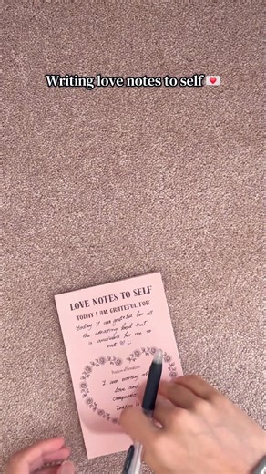 Writing love notes to self 💌