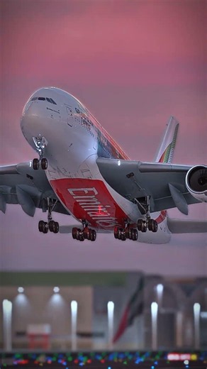 Emirates Airbus A380 Amazing Takeoff from Dubai ✈️🔥 | Epic Superjumbo Departure #shorts