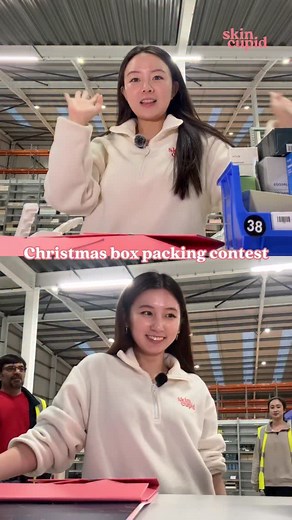 We made a trip to the Cupid warehouse for a Christmas gift box packing challenge!!🎄 And you know we don’t play around👀In fact… we probably took this way too seriously 😂Who do you think won the contest? Our Christmas boxes are officially available now🎁what are you waiting for? (don’t worry, they won’t be packed by the two of us 🤣) #kbeauty #skincupid #christmasbox #skincare #challenge #skincarechallenge | Skin Cupid - Your Korean Skincare Guru