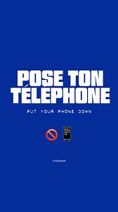 🇫🇷 This is your sign to stop scrolling! Put your phone down. Sit for five minutes and do NOTHING (rien). Be with yourself. No scrolling, no reacting, no pressure to be productive. Sometimes doing nothing is exactly what you need 😎 🇫🇷 French Vocab Corner: - la distraction = distraction - être productif(ve)= to be productive - pose ton téléphone = put your phone down - se reposer = to rest - être avec soi-même / vous-mêmes = to be with yourself / yourselves 👉 Share this with someone who need