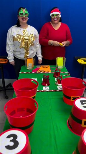 Christmas bucket ring and bean bag toss game with exploding cash grand prize 🎬 This video was produced by Network Media and Doug and Friends | Rick Lax