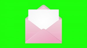 Download Animation of the opening envelope with white paper. Email message icon animation. Message notification animation. Mail and messaging icon for free