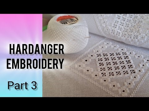 Hardanger embroidery technique : How to cut fabric Threads , fastening the thread to the fabric