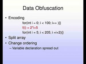 obfuscation techniques in java
