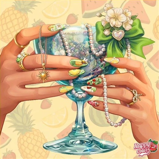 Happy Color - Nail Art: Sparking Serenity Luxe Champagne (Collection Pics) Fashion Pics