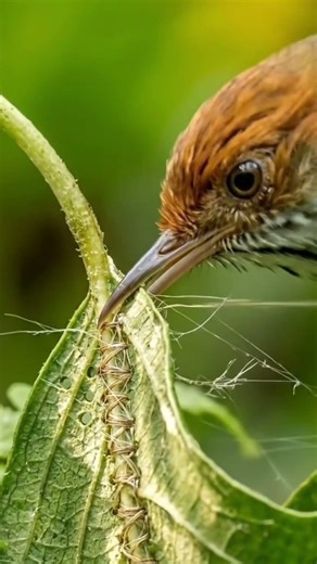 Watch the jungle's tiny engineer—the Tailorbird—sew its own leaf nest! 🌿🐦