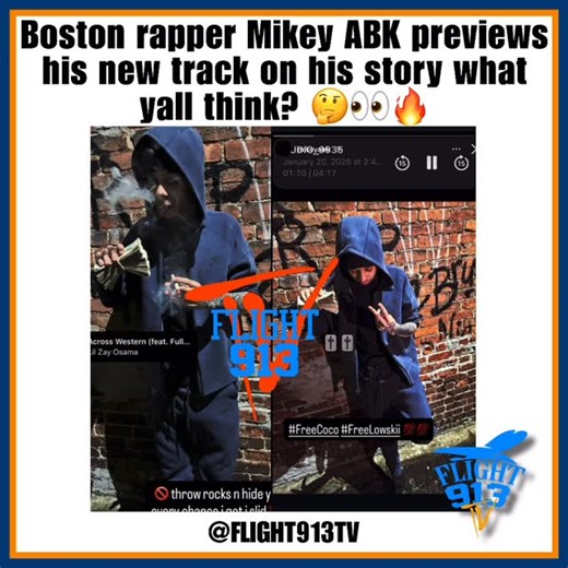 Flight913 TV🎬 on Instagram: "Boston rapper Mikey ABK previews a new track on his story what yall think? 🤔👀🔥 Follow Our Official Page @flight913tv 📲 #boston #bostonmusic #bostonmusicscene #youngrapper #brockton #brocktonma #brocktonmusic #massachusetts #viral #explorepage #explore #youngrappers #bronxdrill #bostonrapper #bostonrap #randolphma #newenglandmusic #randolph Follow Our Official Page @flight913tv 📲 #boston #bostonmusic #bostonmusicscene #youngrapper #brockton #brocktonma #brockton