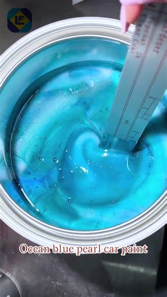 Ocean blue pearl car paint #factory #processing #ocean blue car paint #vaious colors car paint #working #tiktok #fly #for you #automotive paint manufacturing #recommend good things