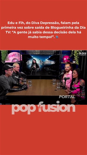 Edu e Fih, do Diva Depressão, falam pela primeira vez sobre saída de Blogueirinha da Dia TV: “A gente já sabia dessa decisão dela há muito tempo!”. 🗣️ Confira o momento no vídeo da publicação. Foto: Reprodução/ Instagram Vídeo: Reprodução/ YouTube Clipagem: Reprodução/ X/ BlogsNation ⚡️Siga a página: @portalpopfusion • • • • #Blogueirinha #DivaDepressão