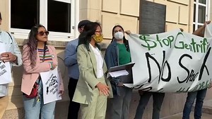 Claiming gentrification, Brownsville residents protest SpaceX