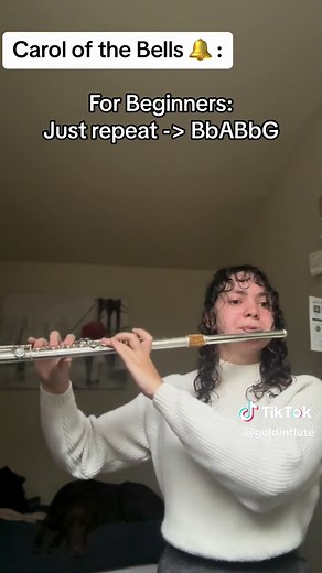 Carol of the Bells! Follow for more! #fyp#foryoupage#christmas#holiday#flute#notes#musician#classicalmusic#flutist#flutemusic