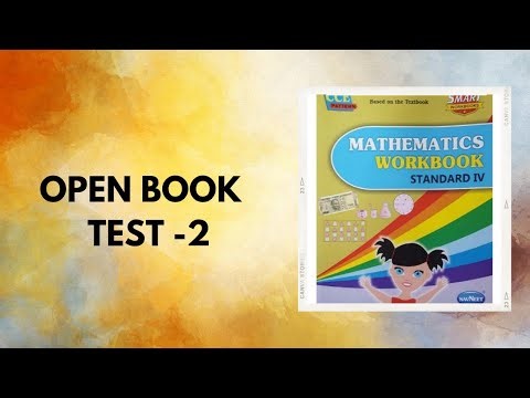 Std 4|Open book test-2|Maths Workbook Question Answer