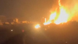 Explosion hits base in Iraq