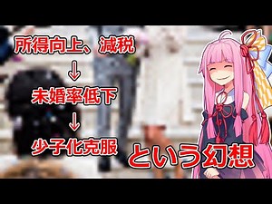 【VOICEROID解説】減税・所得向上で未婚化少子化克服がデタラメと言い切れる理由と少子化を招く出産子育ての負担とは正確には何かについて解説【未婚・独身】