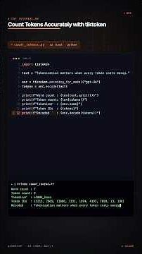 Count Tokens Accurately with tiktoken