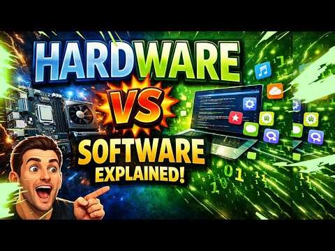 Hardware vs Software Explained | Computer Basics for Beginners