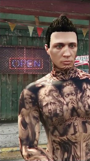 FiveM Custom neck Tattoo showcase 🎮 #FiveM #GTAV #FiveMTattoo #Shorts