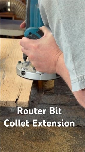 Router bit collet extension. #woodworking